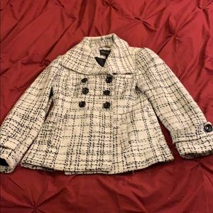 WHBM white & black coat